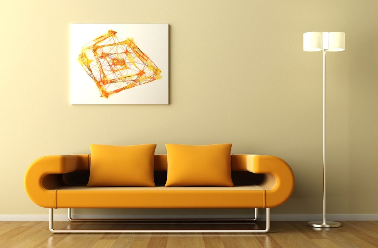 Orange sofa